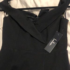 Lulus Glam Black Off-the-Shoulder Bodycon Dress